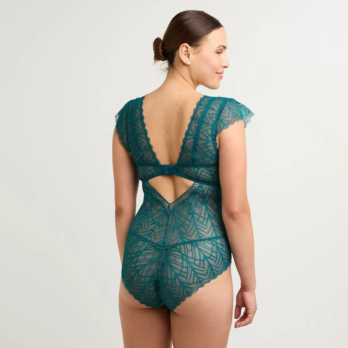 Soutiens-gorge & Bodys Sexy | Body<FEMME BODY DENTELLE AMPLIFORME CANARD