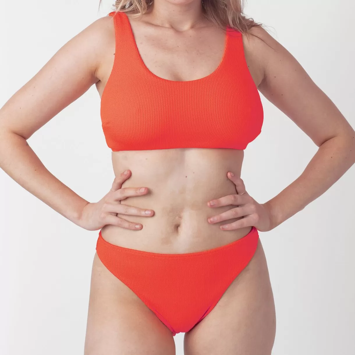 Maillot De Bain Poitrine Généreuse (e, F Et G) | Maillot De Bain 2 Pièces<EPI BRASSIERE MAILLE GAUFREE ORANGE