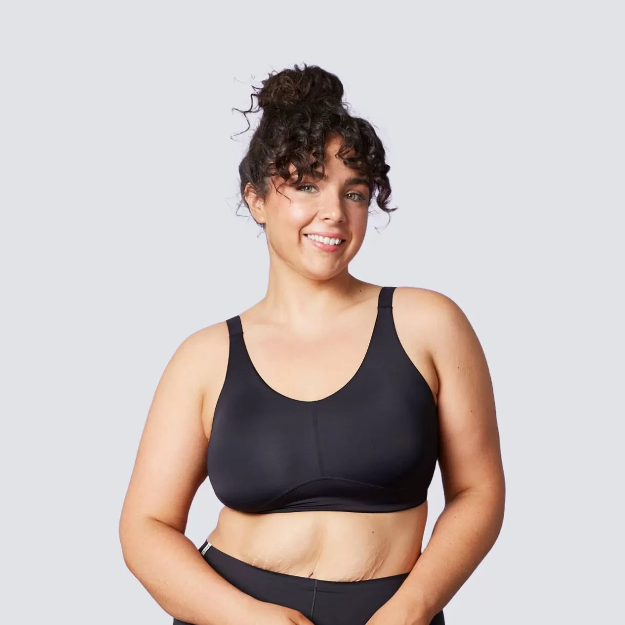 Soutien-gorge Sans-armatures / Triangle | Poitrine Généreuse (bonnets E, F Et G)<LOLLIE BRASSIERE NOIR