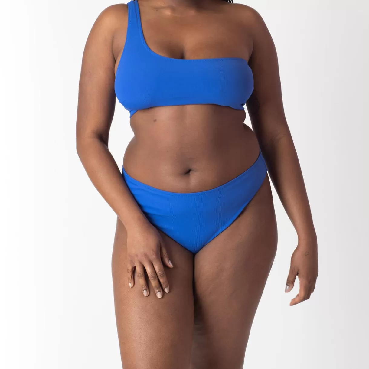 brassiere_one_shoulder_maille_cotel_bleu_3.webp Maillot De Bain Poitrine Généreuse (e, F Et G) | Maillot De Bain 2 Pièces<EMIE BRASSIERE ONE SHOULDER MAILLE COTEL BLEU