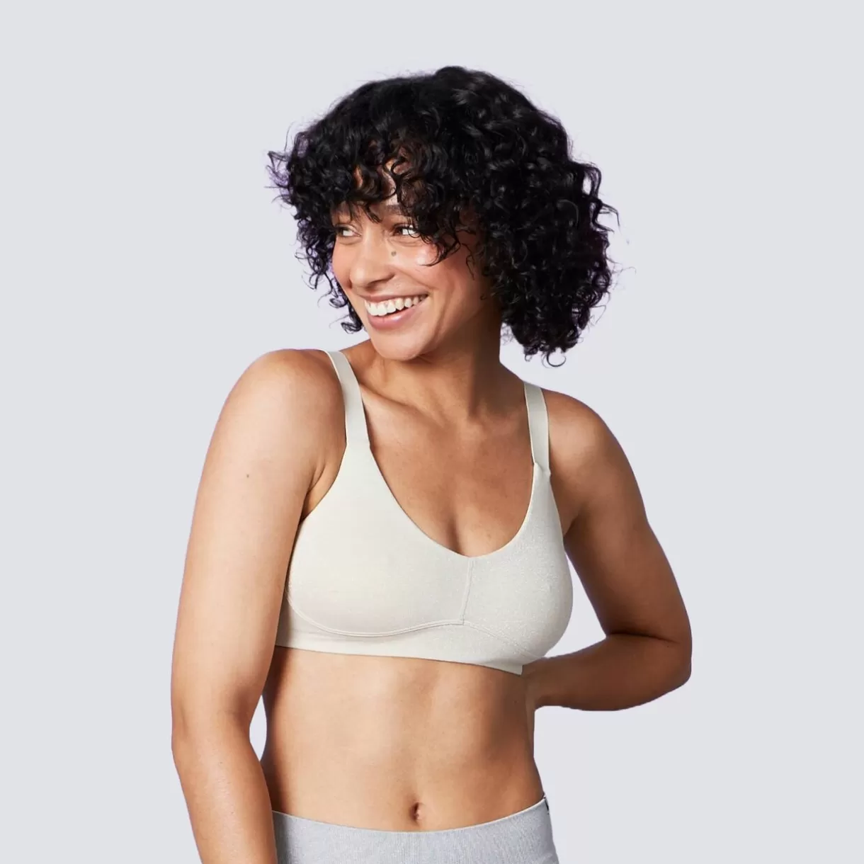 Soutien-gorge Sans-armatures / Triangle<GLOW BRASSIERE PAILLETEE SABLE