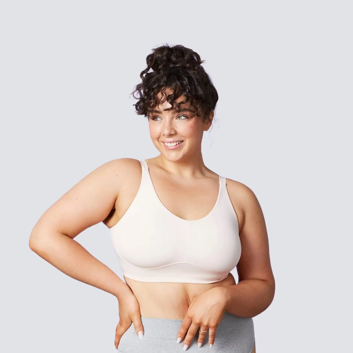 Soutien-gorge Sans-armatures / Triangle | Poitrine Généreuse (bonnets E, F Et G)<LOLLIE BRASSIERE ROSE