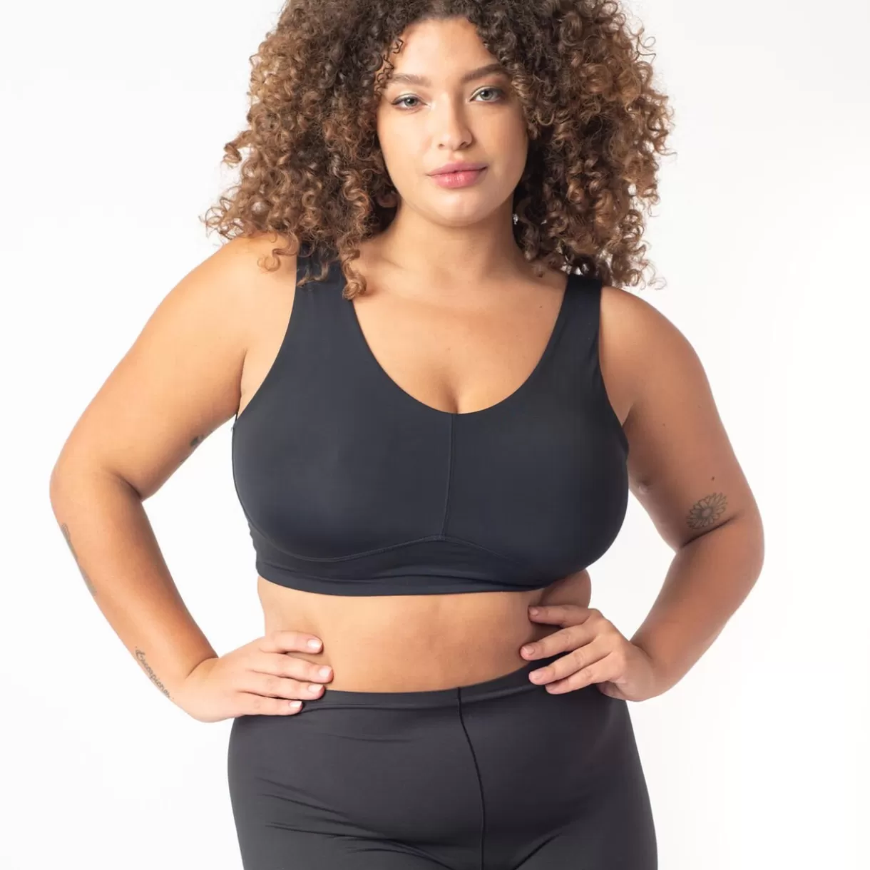 Soutien-gorge Sans-armatures / Triangle | Poitrine Généreuse (bonnets E, F Et G)<BILLIE Brassiere sans armatures NOIR