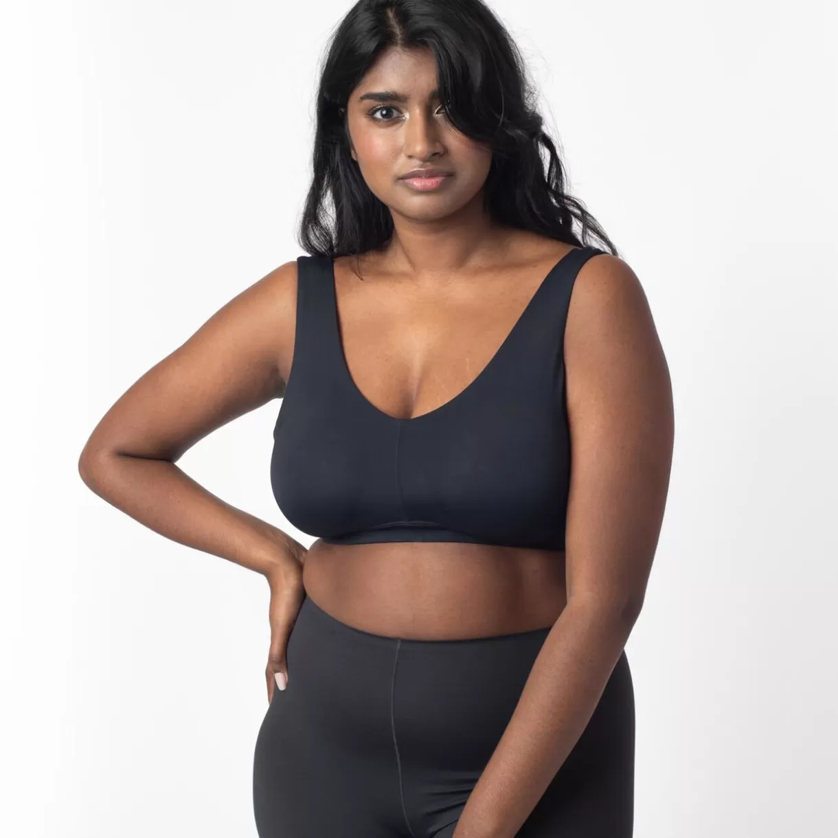 Soutien-gorge Sans-armatures / Triangle | Poitrine Généreuse (bonnets E, F Et G)<BILLIE Brassiere sans armatures NOIR
