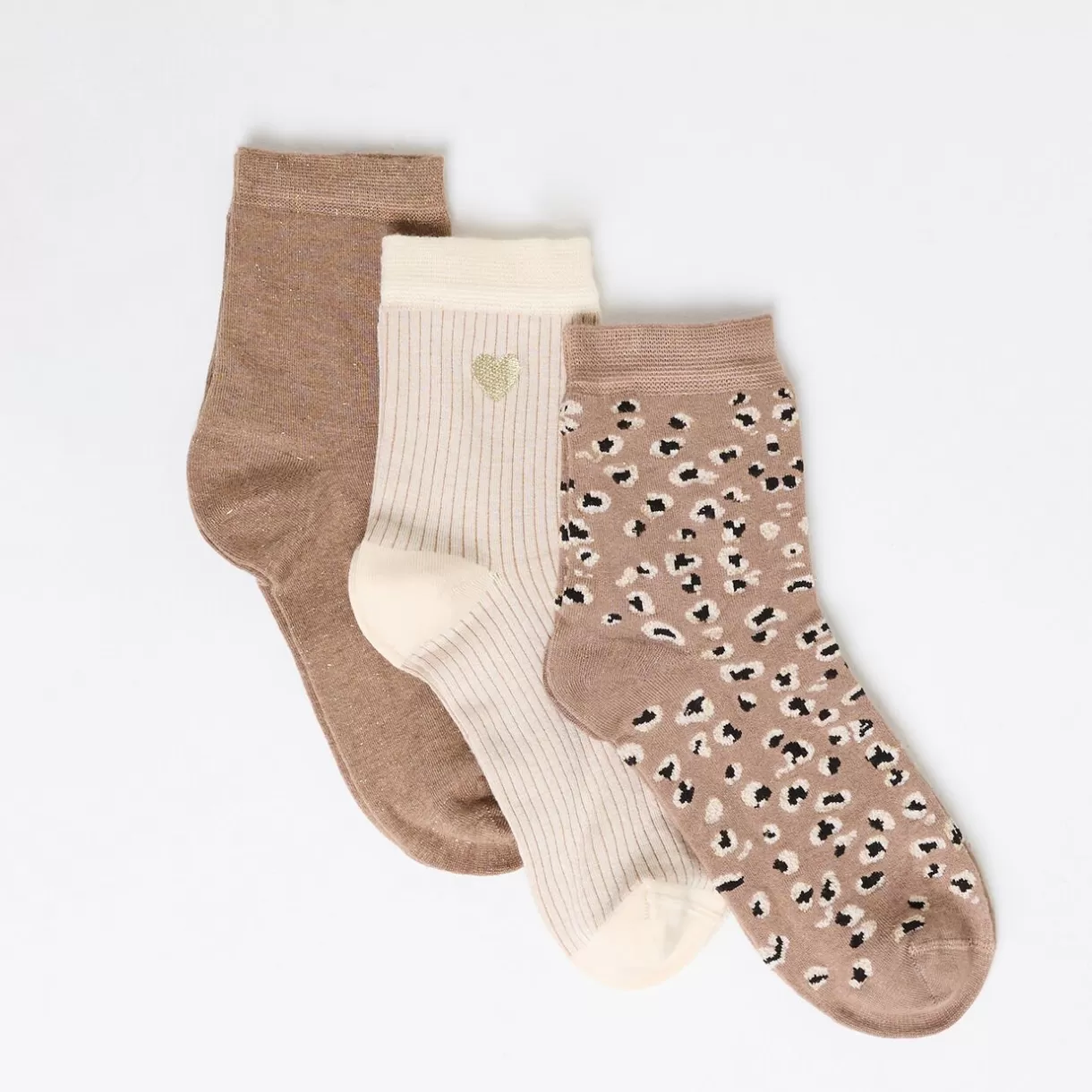 Chaussettes / Chaussons | Chaussons / Chaussettes<ANTIGUA CHAUSSETTES LOT 3 MULTICO MARRON MULTICOMARRON