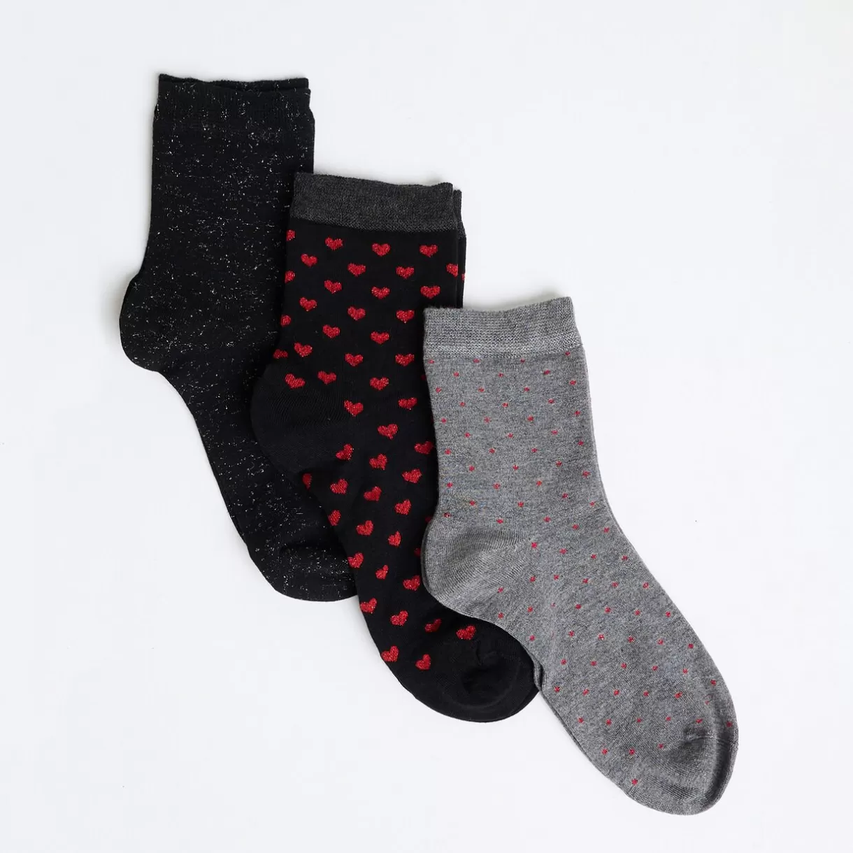 Chaussettes / Chaussons | Chaussons / Chaussettes<ANTIGUA CHAUSSETTES LOT 3 MULTICO NOIR MULTICONOIR