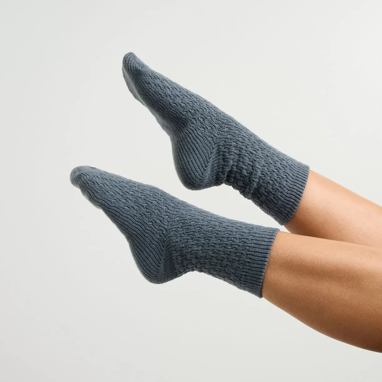 Chaussettes / Chaussons | Chaussons / Chaussettes<ABEILLE CHAUSSETTES MAILLE PETROLE