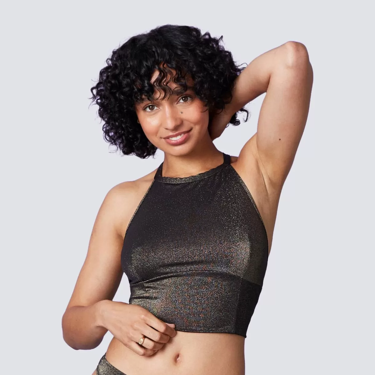 Haut De Pyjama<FIRST CROP TOP LUREX OR