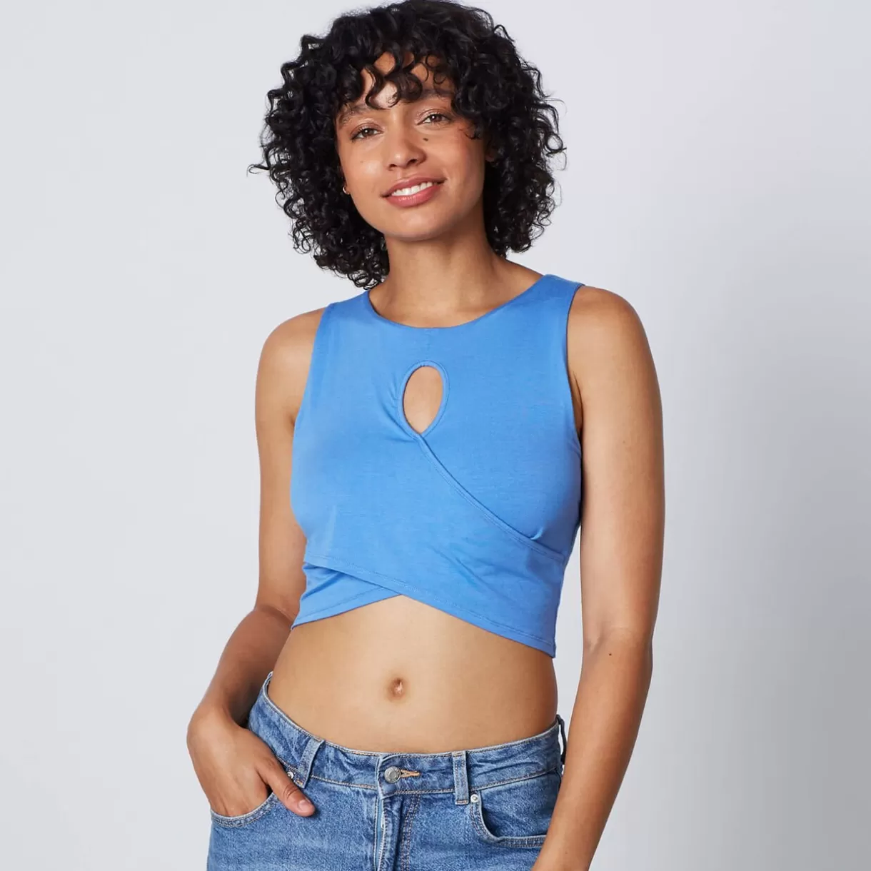 Haut De Pyjama | Soutien-gorge Sans-armatures / Triangle<IRIS CROPTOP CIEL