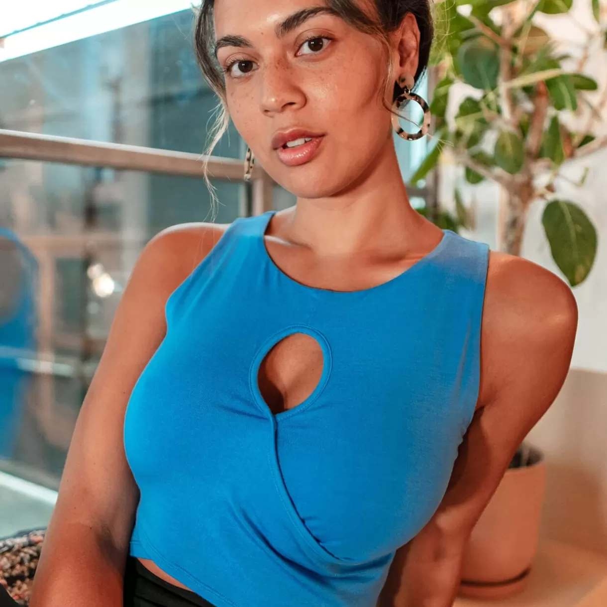 Haut De Pyjama | Soutien-gorge Sans-armatures / Triangle<IRIS CROPTOP CIEL