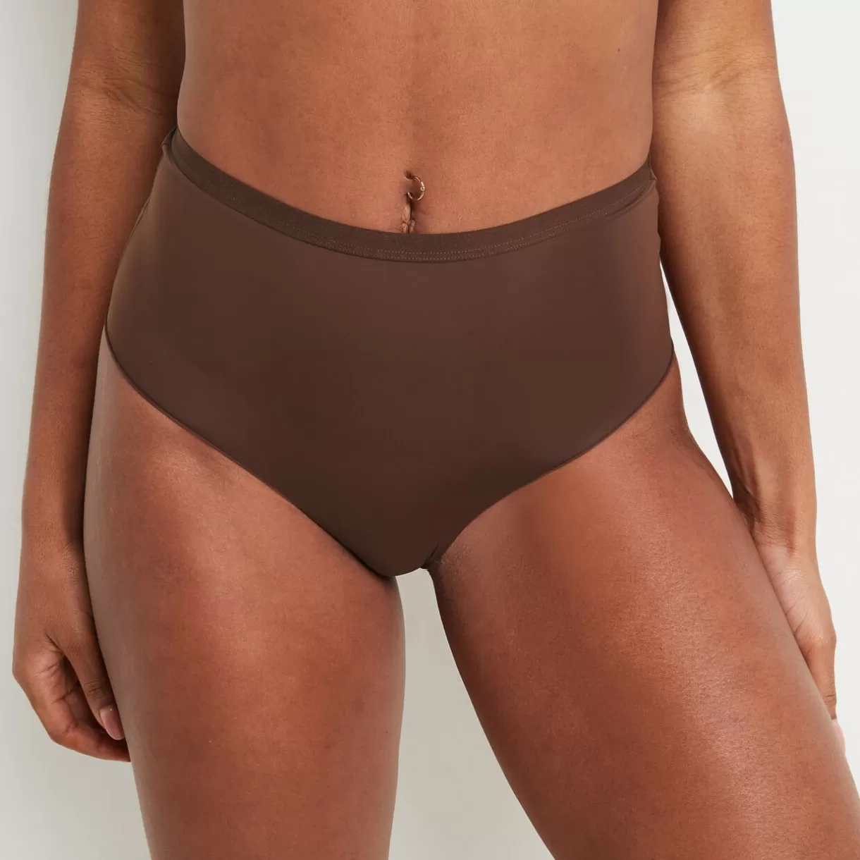 Culotte Taille Haute<PERFECT CULOTTE TAILLE HAUTE MICROFIBRE MARRON