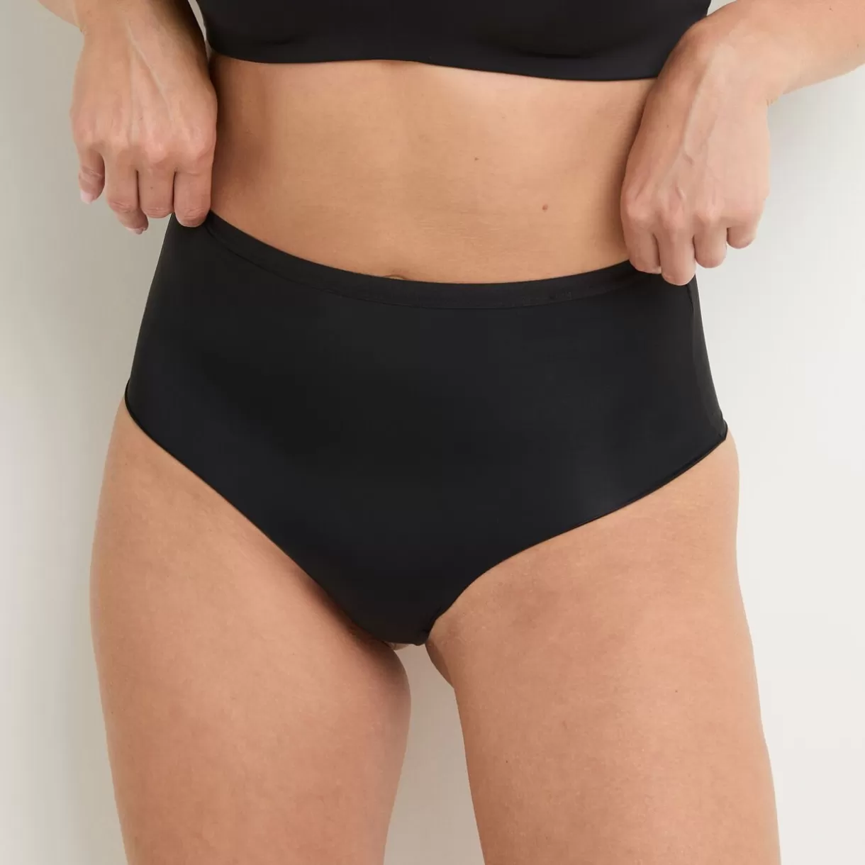 Culotte Taille Haute<PERFECT CULOTTE TAILLE HAUTE MICROFIBRE NOIR