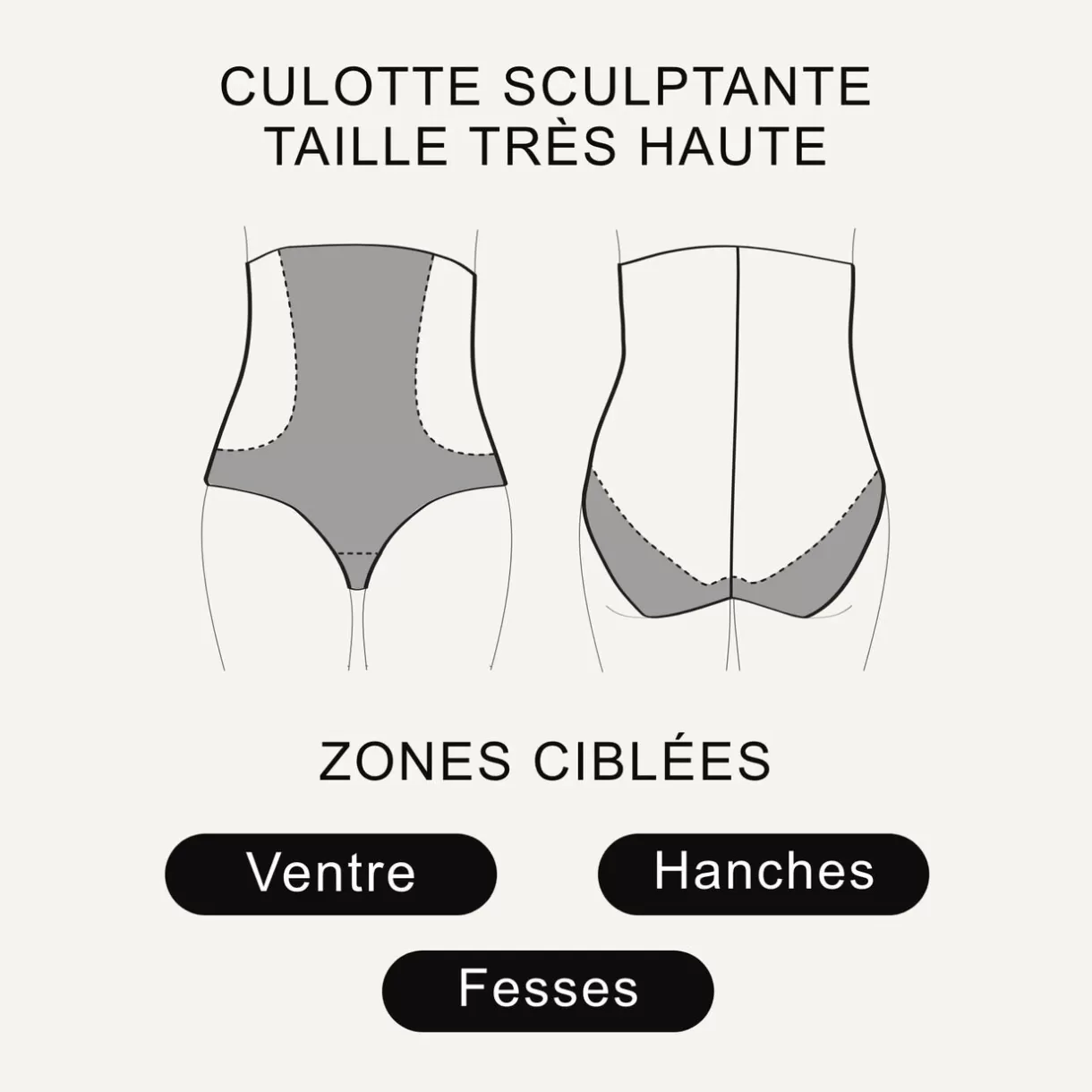 Ventre Plat / Gainant<BELIEVE CULOTTE TRES HAUTE MICROFIBRE NATUREL