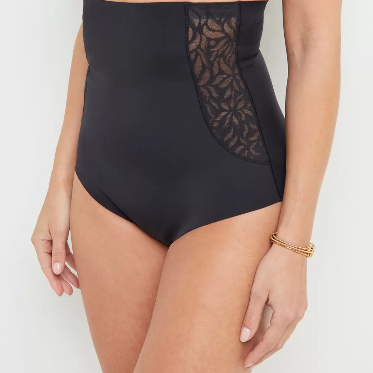 Ventre Plat / Gainant<BELIEVE CULOTTE TRES HAUTE MICROFIBRE NOIR
