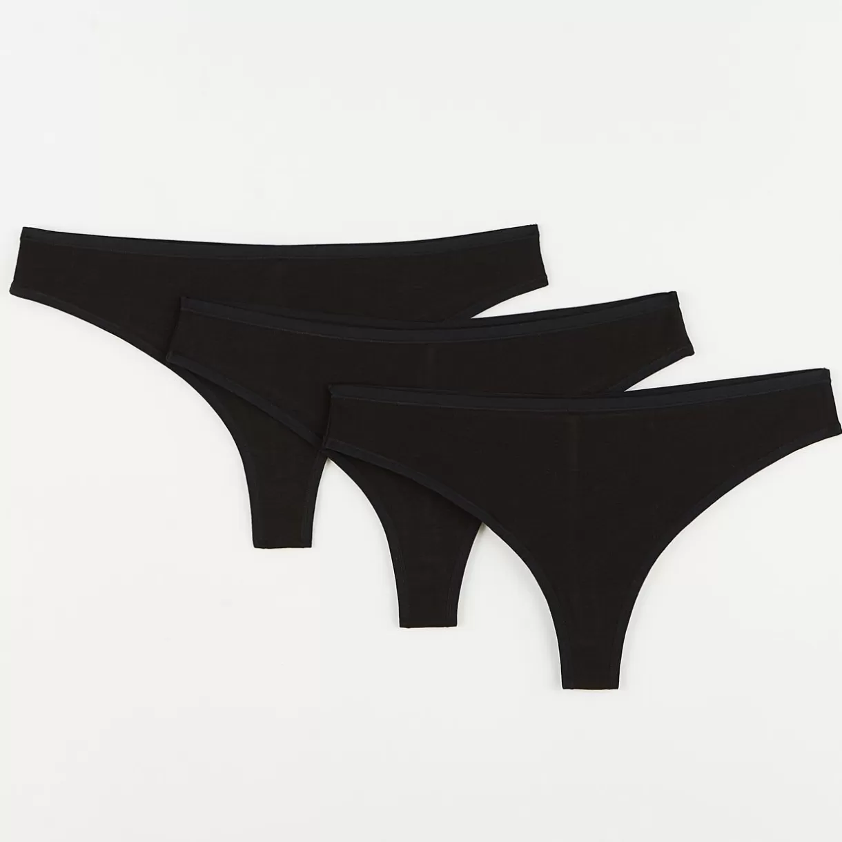 Tanga<GERALDINE LOT DE TANGA X3 NOIR