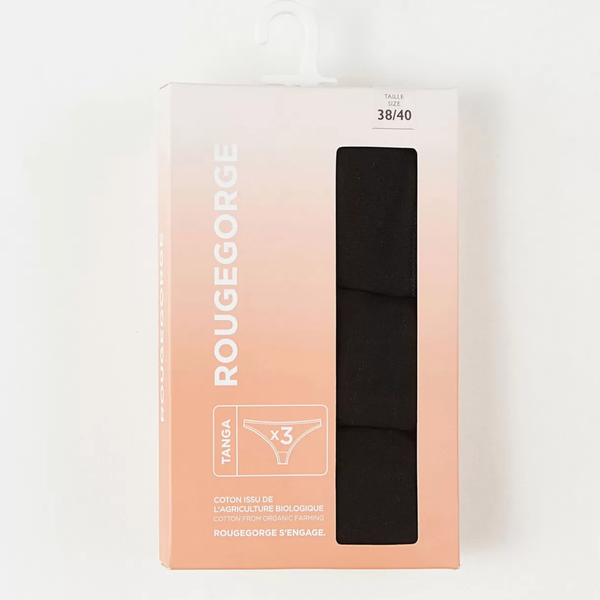 Tanga<GERALDINE LOT DE TANGA X3 NOIR