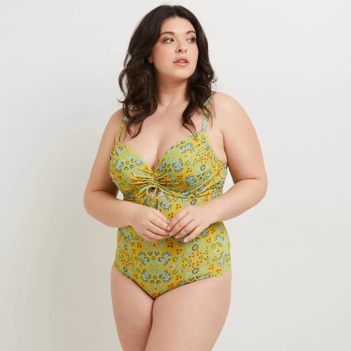 Maillot De Bain Poitrine Généreuse (e, F Et G) | Maillot De Bain 1 Pièce<MALICE MAILLOT DE BAIN 1 PIECE EMBOITANT MULTICO VERT MULTICOVERT