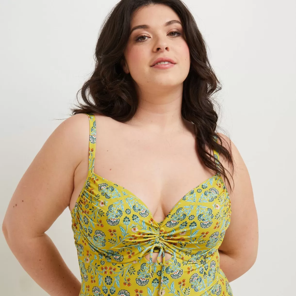 Maillot De Bain Poitrine Généreuse (e, F Et G) | Maillot De Bain 1 Pièce<MALICE MAILLOT DE BAIN 1 PIECE EMBOITANT MULTICO VERT MULTICOVERT