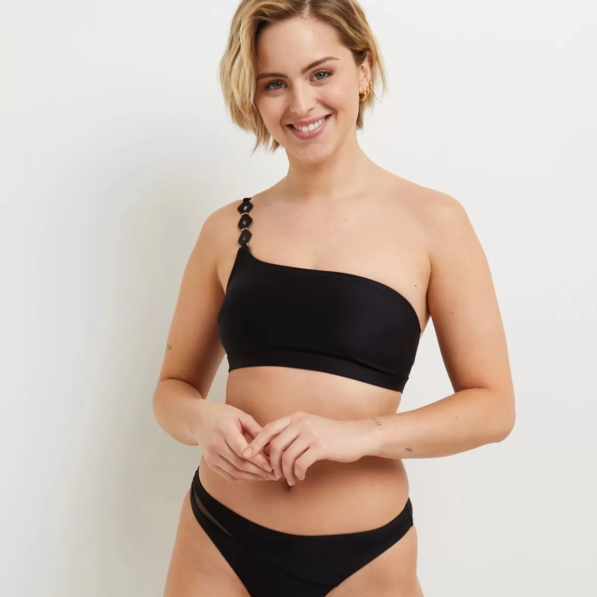 Maillot De Bain 2 Pièces<MIRETTE MAILLOT DE BAIN BANDEAU 1 EPAULE NOIR