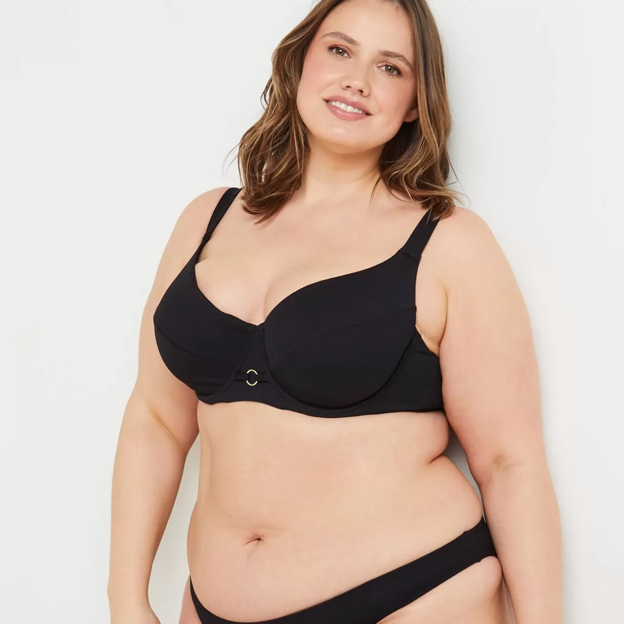 Maillot De Bain Poitrine Généreuse (e, F Et G) | Maillot De Bain 2 Pièces<MALOU Maillot de bain Emboitant NOIR