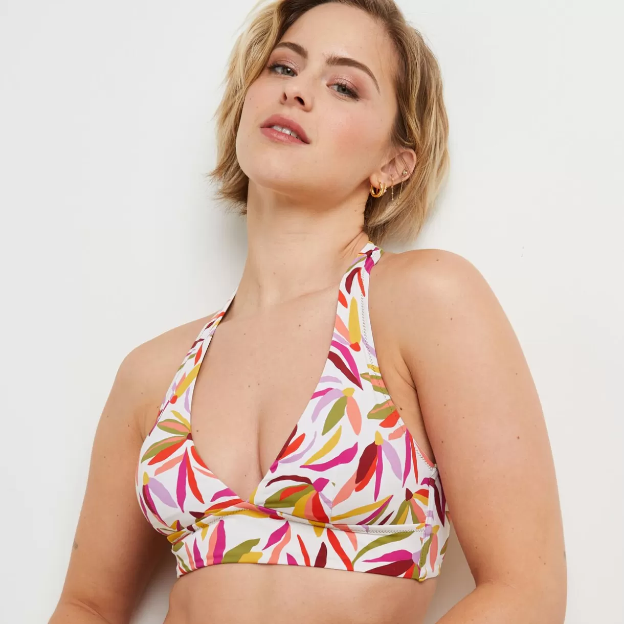 Maillot De Bain 2 Pièces<MAYA MAILLOT DE BAIN TRIANGLE MULTICO BLANC MULTICOBLANC