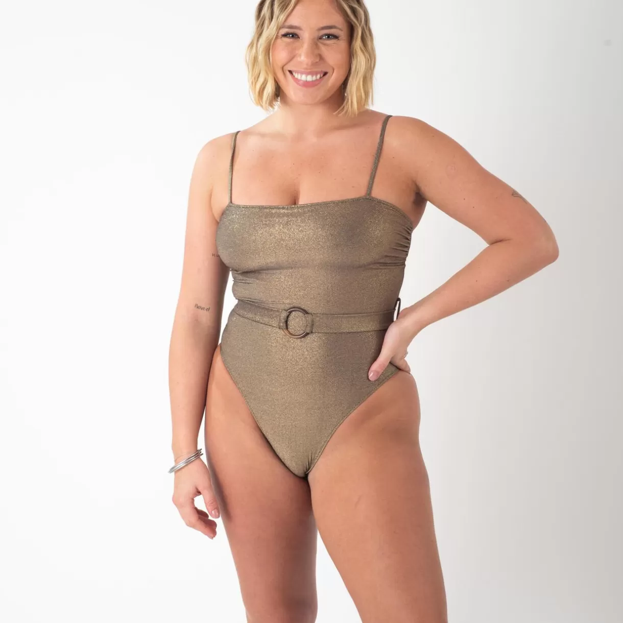 Maillot De Bain Poitrine Généreuse (e, F Et G) | Maillot De Bain 1 Pièce<GANSE MAILLOT 1P MAILLE PAILLETTEE OR