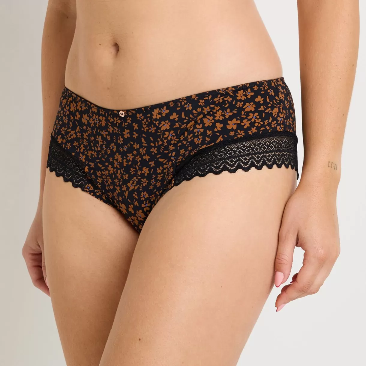 Shorty / Shorty-string<DOUCESHORTY MICROFIBRE MULTICO NOIR MULTICONOIR
