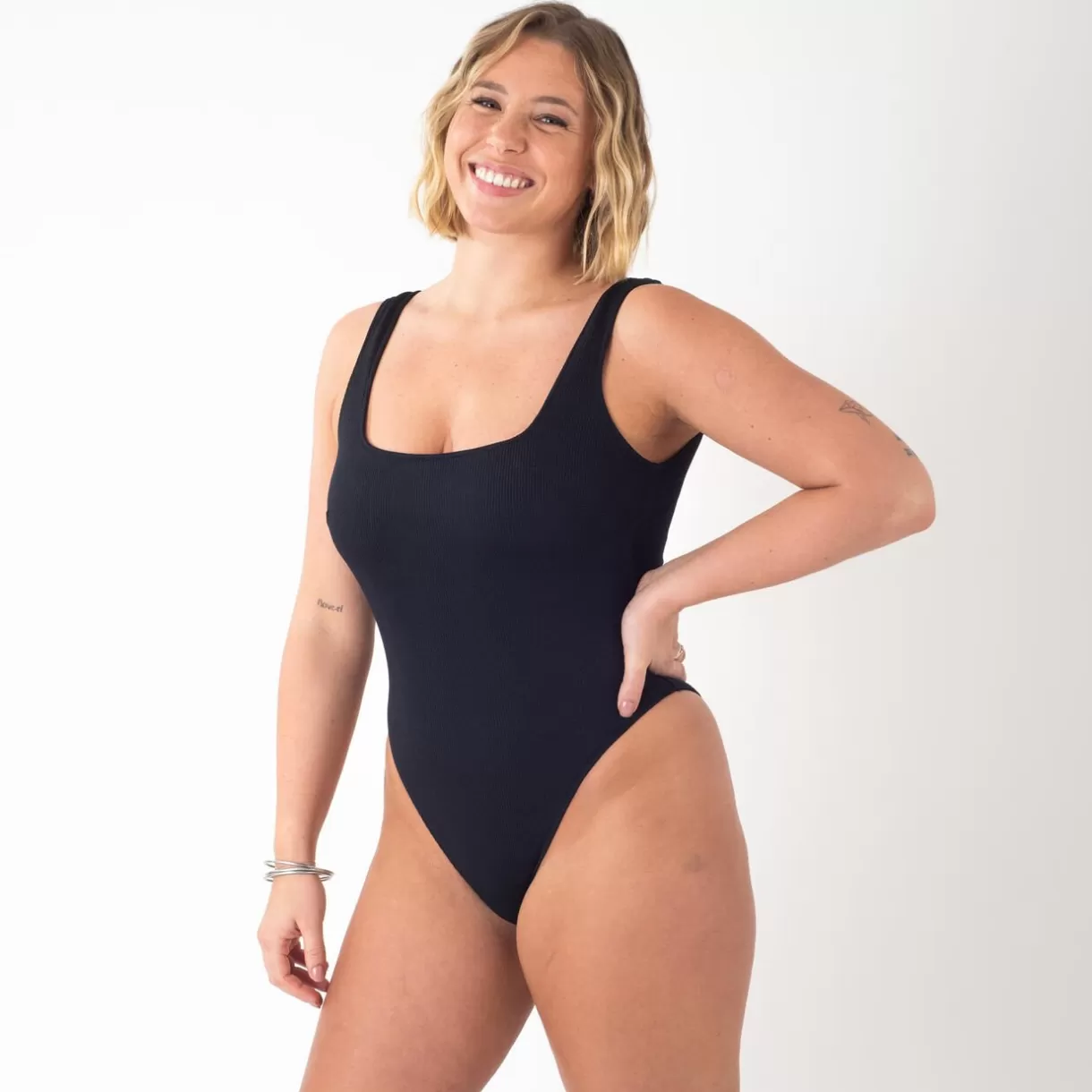 Maillot De Bain Poitrine Généreuse (e, F Et G) | Maillot De Bain 1 Pièce<GAZELLE 1P MAILLE GAUFREE NOIR