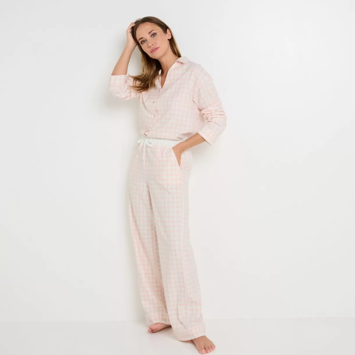 Bas De Pyjama | Pyjama<FAMILLE PANTALON À CARREAUX FLANELLE MULTICO ROSE MULTICOROSE
