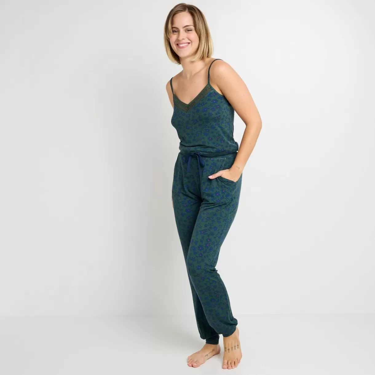 Bas De Pyjama | Pyjama<CAMILLE Pantalon de pyjama MULTICO VERT MULTICOVERT