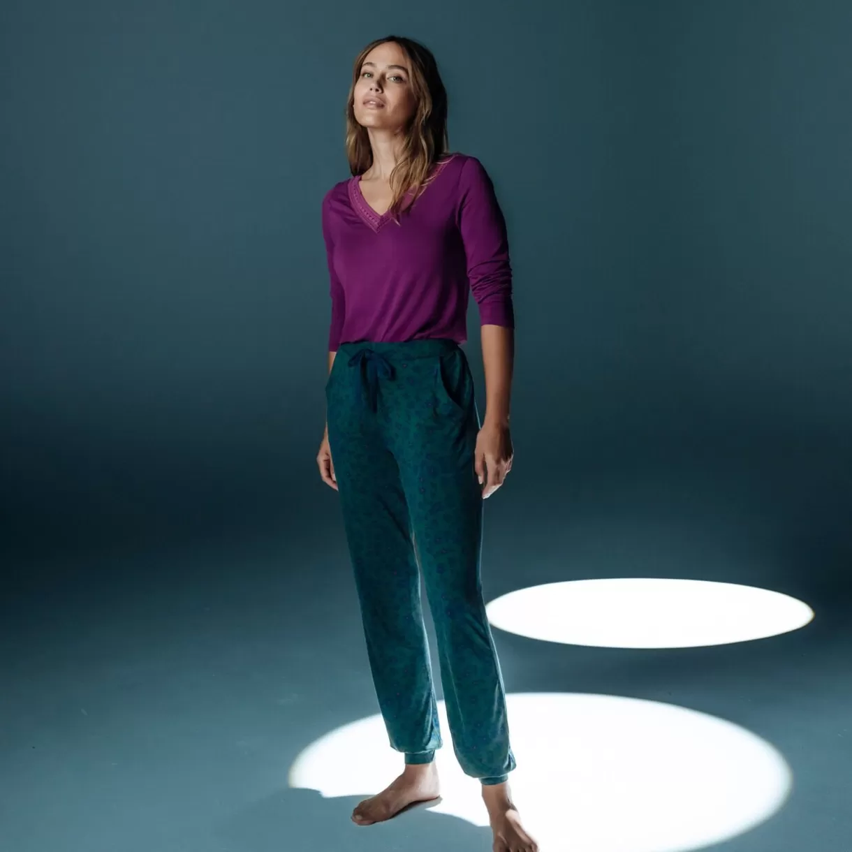 Bas De Pyjama | Pyjama<CAMILLE Pantalon de pyjama MULTICO VERT MULTICOVERT