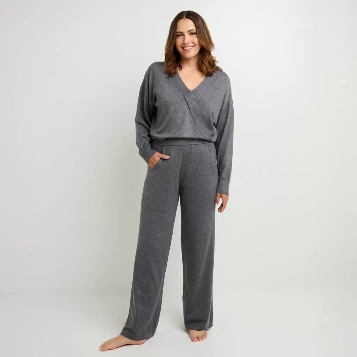 Bas De Pyjama | Pyjama<FEERIE PANTALON LARGE GRIS