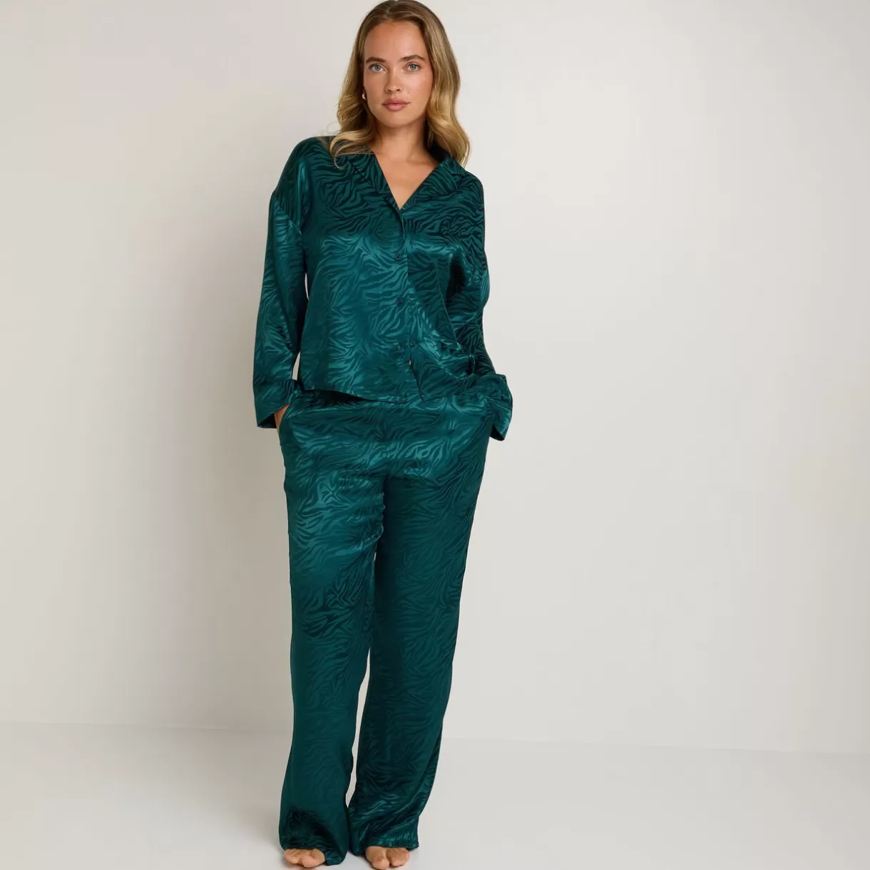 Bas De Pyjama | Pyjama<FRIMOUSSE PANTALON SATIN VERT FONCE VERTFONCE