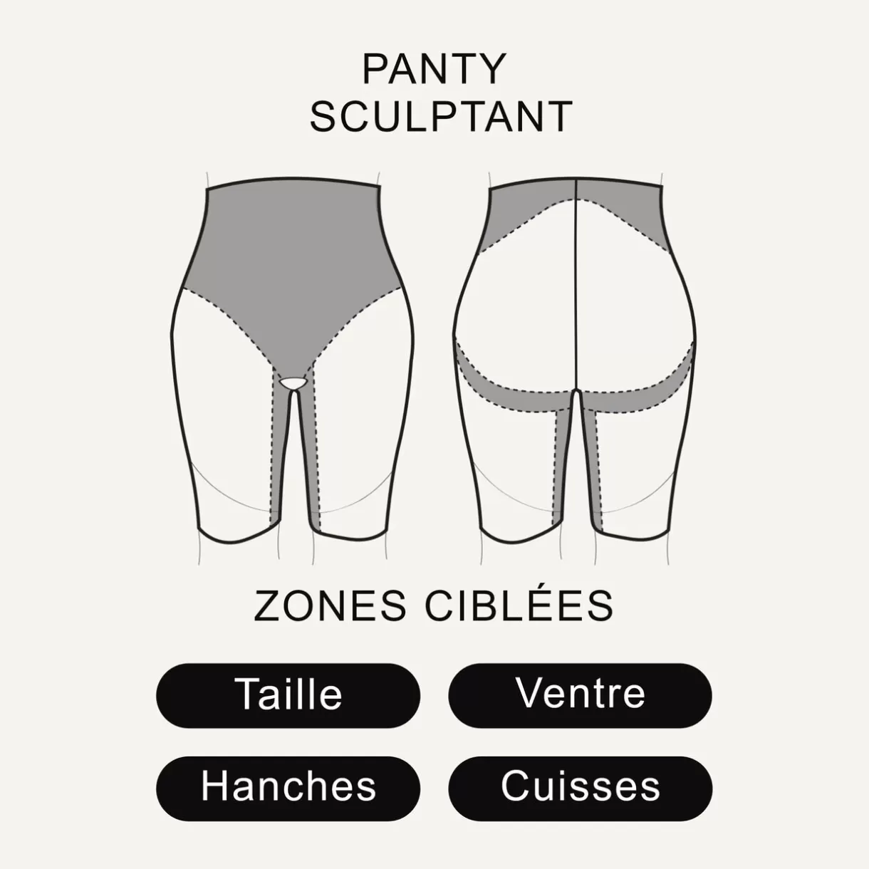 Ventre Plat / Gainant<BELIEVE PANTY MICROFIBRE NATUREL