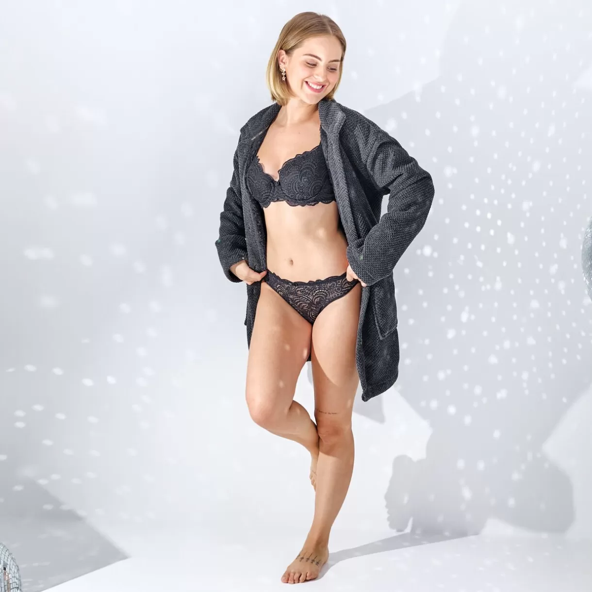 Peignoir / Déshabillé / Gilet | Pyjama<FALAISE PEIGNOIR ANTHRACITE