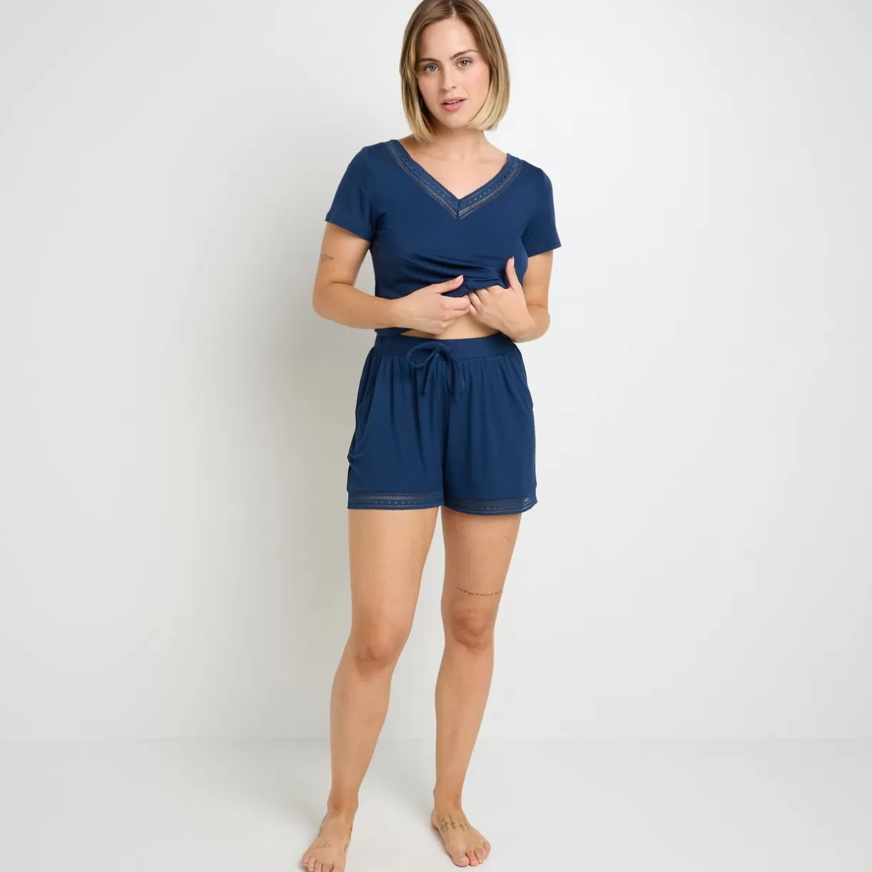 Bas De Pyjama | Pyjama<CAMILLE Short MARINE