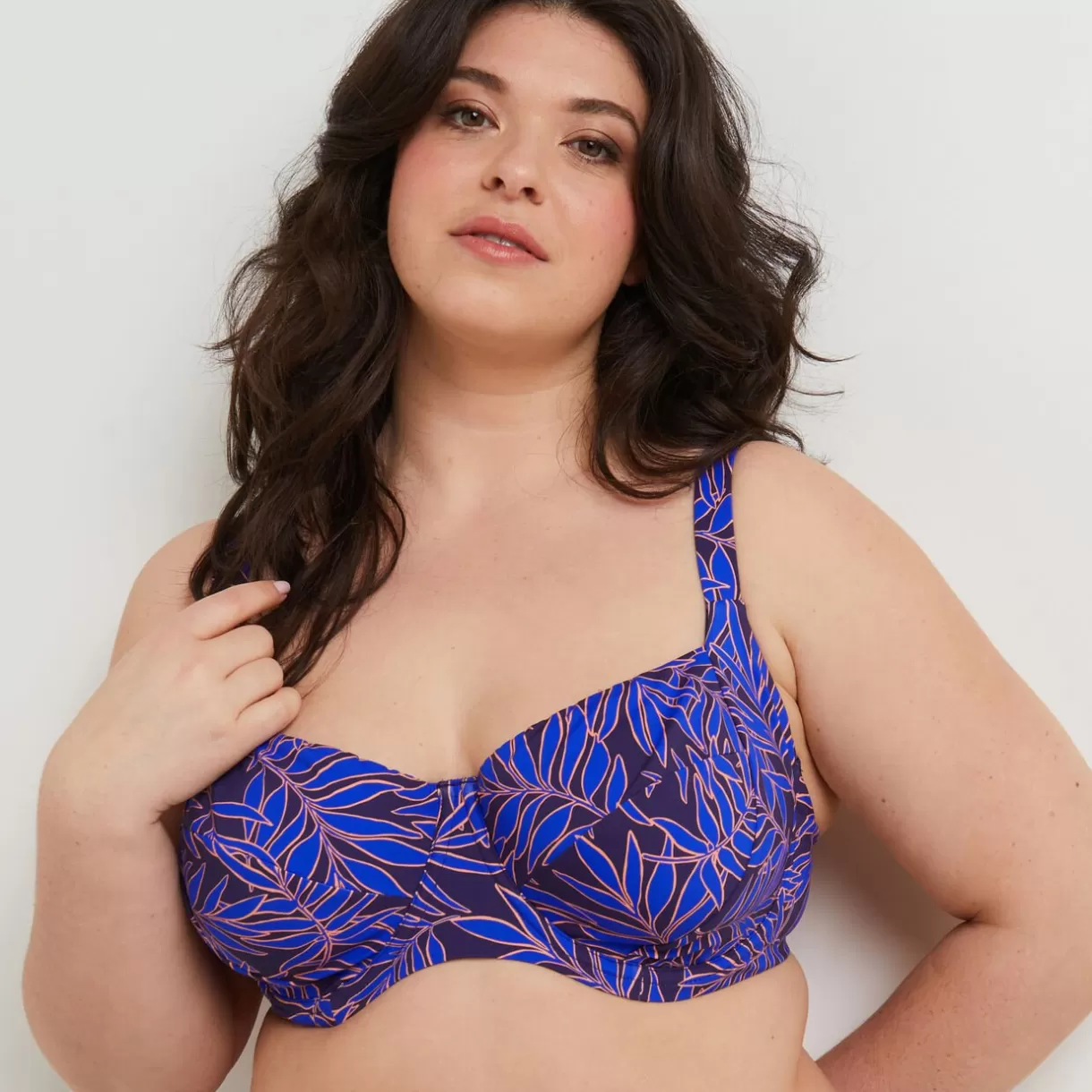 Maillot De Bain Poitrine Généreuse (e, F Et G) | Maillot De Bain 2 Pièces<MOON SOUTIEN GORGE EMBOITANT MULTICO BLEU MULTICOBLEU
