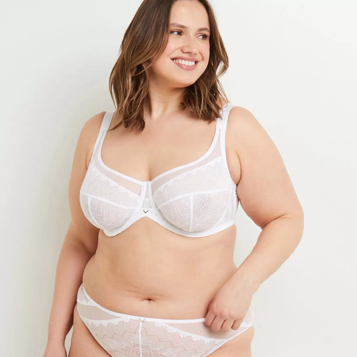 Soutien-gorge Corbeille / Emboîtant<DORIS SOUTIEN GORGE FOULARD GRAND BONNET BLANC