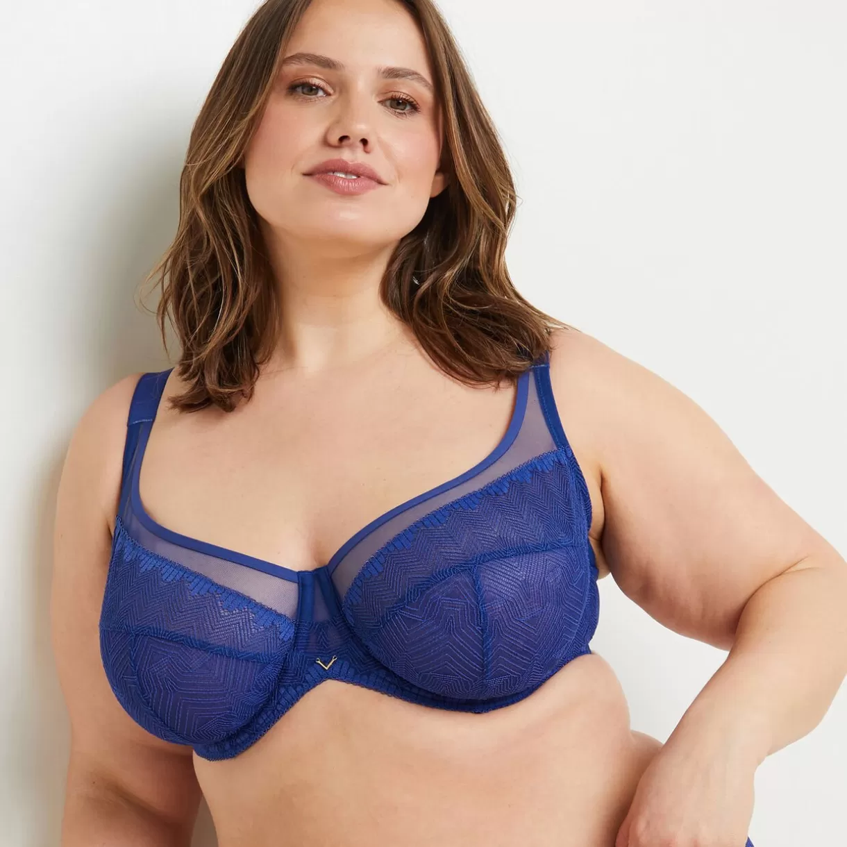 Poitrine Généreuse (bonnets E, F Et G) | Soutien-gorge Corbeille / Emboîtant<DORIS SOUTIEN GORGE FOULARD GRAND BONNET BLEU