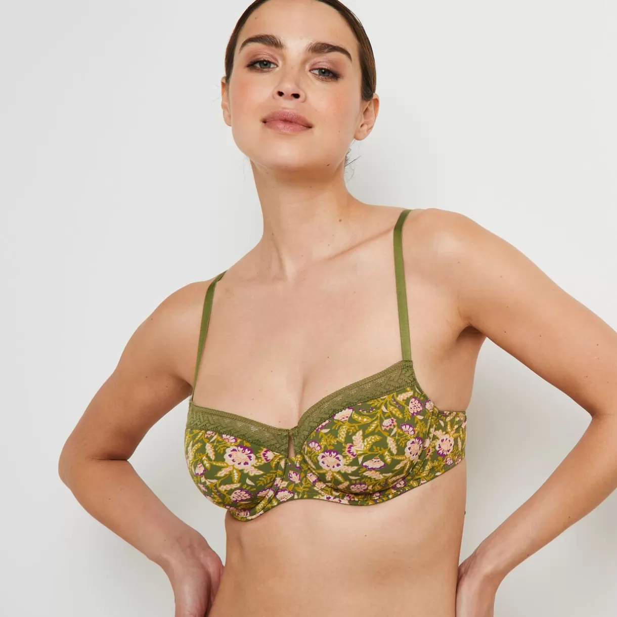 Soutien-gorge Ampliforme / Foulard<FESTIVAL SOUTIEN-GORGE AMPLI CORBEILLE MULTICO VERT MULTICOVERT