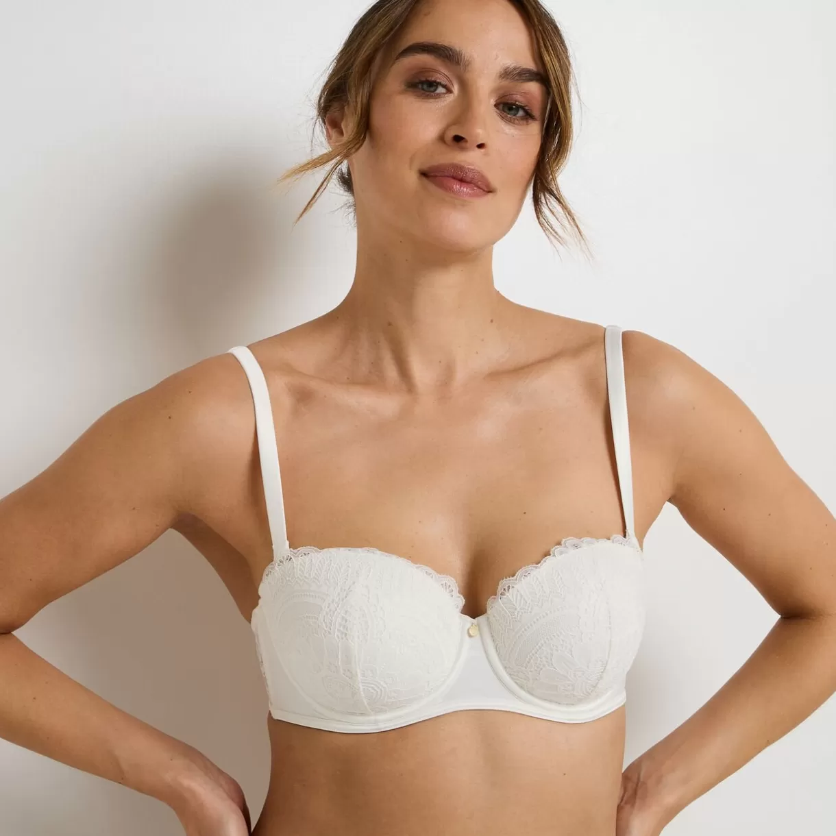 Soutiens-gorge & Bodys Sexy | Soutien-gorge Ampliforme / Foulard<GLADYS SOUTIEN-GORGE AMPLIFORME BANDEAU BLANC