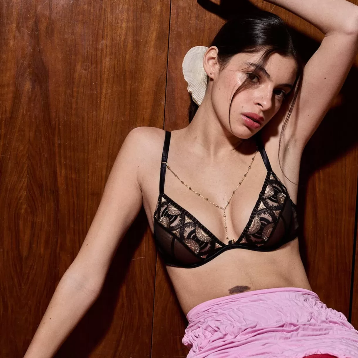 Soutiens-gorge & Bodys Sexy | Soutien-gorge Ampliforme / Foulard<FANTASY SOUTIEN-GORGE AMPLIFORME PLUNGE MULTICO NOIR MULTICONOIR
