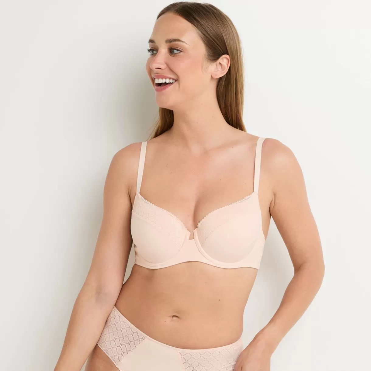 Soutien-gorge Ampliforme / Foulard<FANNY SOUTIEN-GORGE AMPLIFORME POUDRE