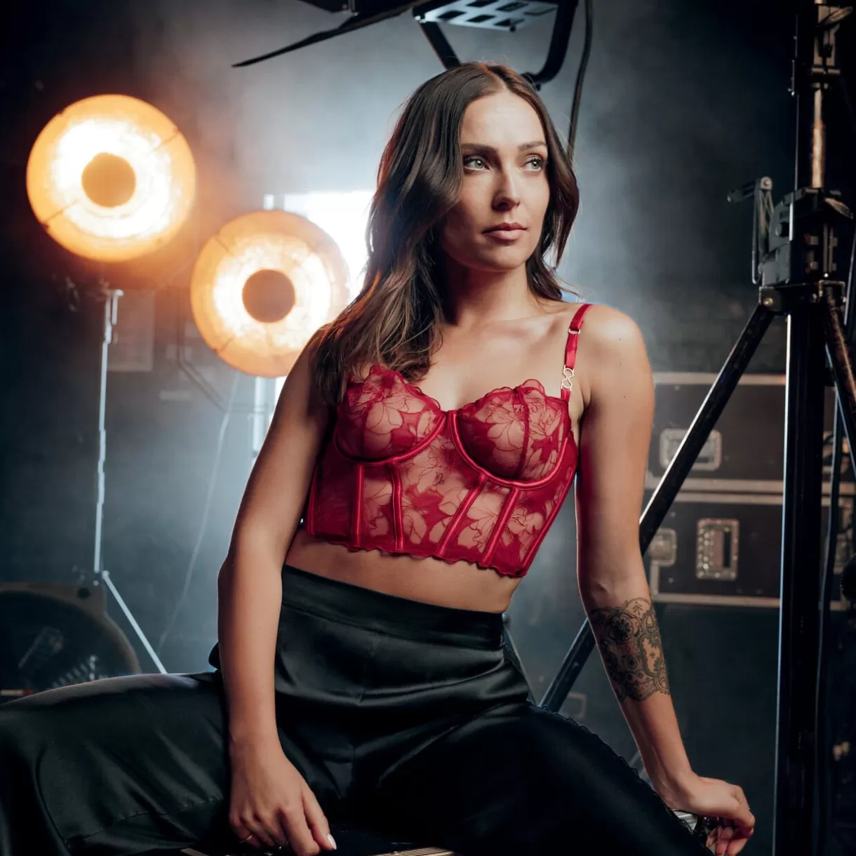 Soutiens-gorge & Bodys Sexy | Soutien-gorge Corbeille / Emboîtant<FEDORA SOUTIEN-GORGE BUSTIER ROUGE