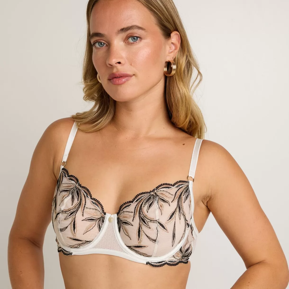 Soutiens-gorge & Bodys Sexy | Soutien-gorge Corbeille / Emboîtant<CURIEUSE SOUTIEN-GORGE CORBEILLE BLANC