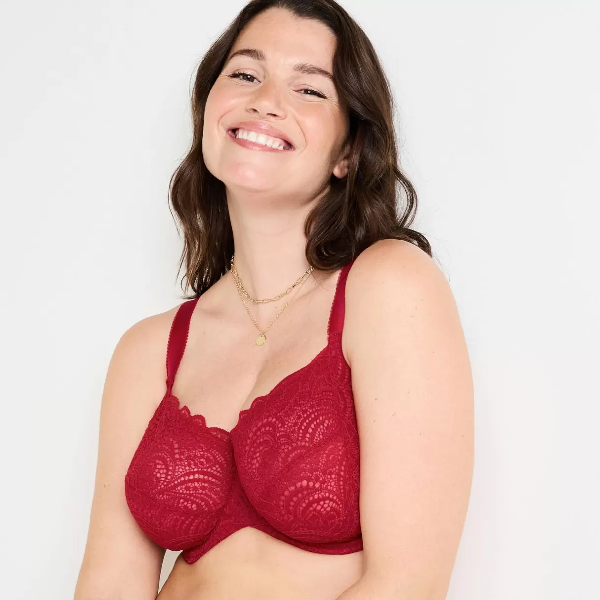 Poitrine Généreuse (bonnets E, F Et G) | Soutien-gorge Corbeille / Emboîtant<DENTELLE SOUTIEN-GORGE EMBOITANT ROUGE