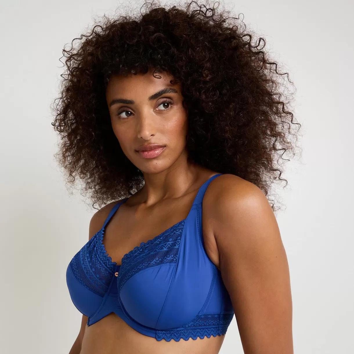 Poitrine Généreuse (bonnets E, F Et G) | Soutien-gorge Corbeille / Emboîtant<DOUCE SOUTIEN-GORGE EMBOITANT GRANDE TAILLE MICROF BLEU