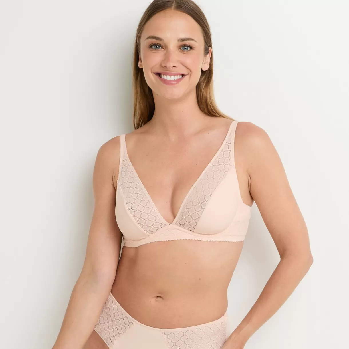 Soutien-gorge Corbeille / Emboîtant<FANNY SOUTIEN-GORGE FOULARD POUDRE