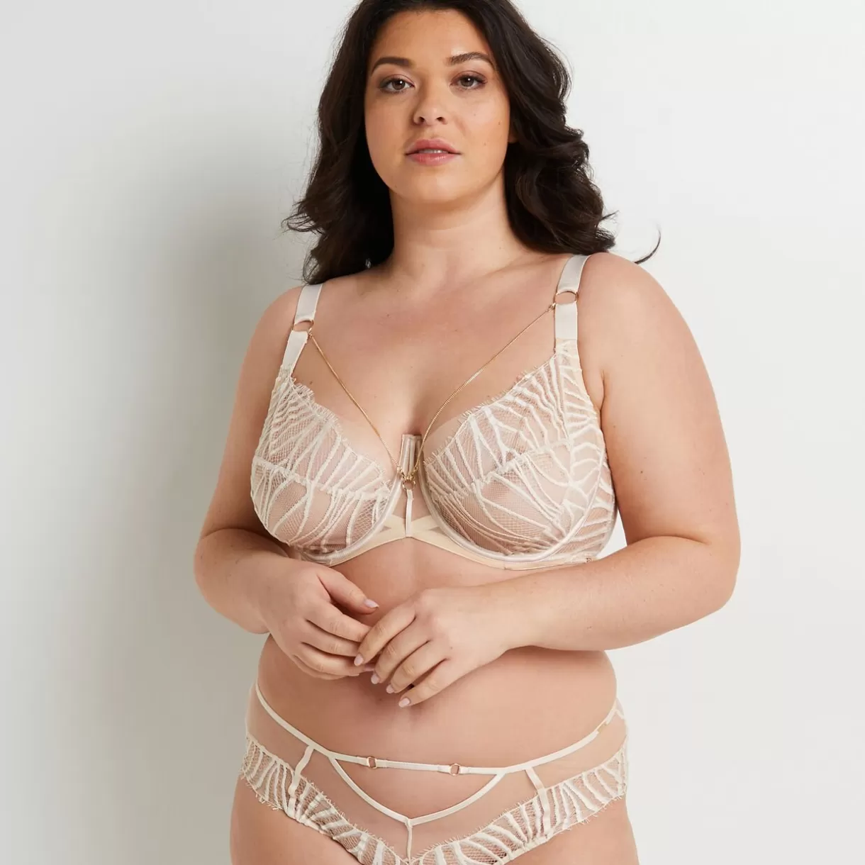 Soutiens-gorge & Bodys Sexy | Poitrine Généreuse (bonnets E, F Et G)<DAVINA SOUTIEN-GORGE GRANDS BONNETS ECRU