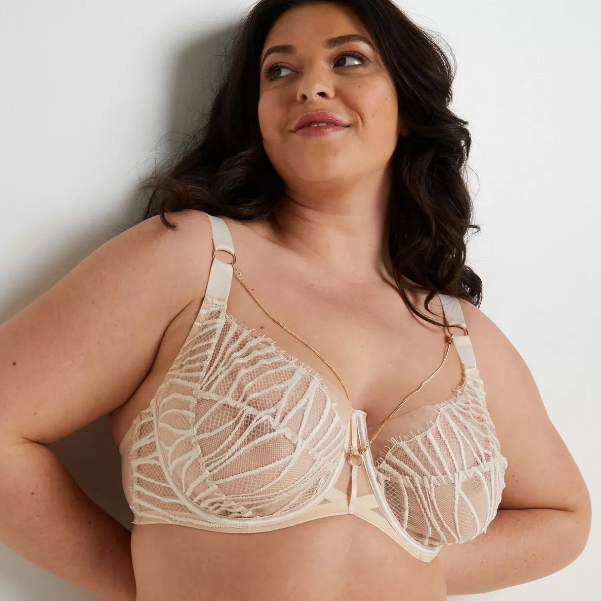 Soutiens-gorge & Bodys Sexy | Poitrine Généreuse (bonnets E, F Et G)<DAVINA SOUTIEN-GORGE GRANDS BONNETS ECRU